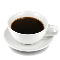 Obraz premium A cup of coffee, illustration, espresso, cappuccino, latte, Americano coffee, coffee with milk