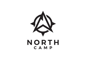 compass north simple modern logo design template © nubikor