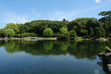 Fototapeta premium 徳川園の龍仙湖