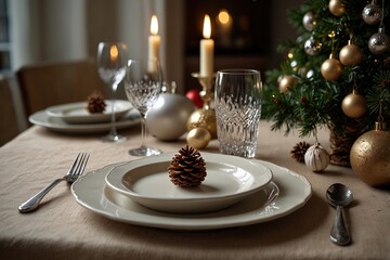 christmas table setting at the appartments