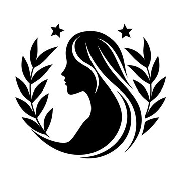 recommend clip art: Beauty care logo design silhouette vector art illustration