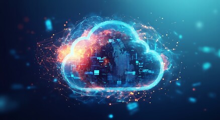 Obraz premium Cloud Computing: The Future of Digital Transformation