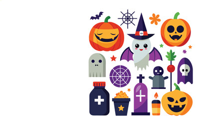 Halloween Themed Hand Drawn Vector Graphics Collection


