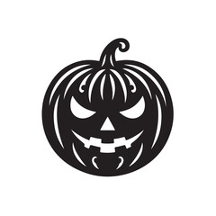 Halloween pumpkin silhouette vector illustration