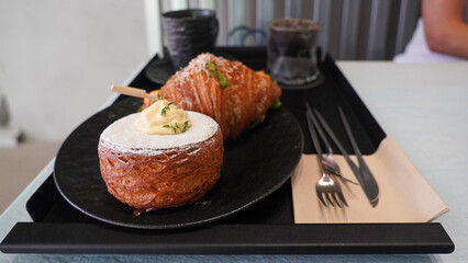 croissants and drinks