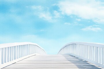 Obraz premium Soft watercolor of a bridge connecting patients to healthcare services, representing health insurance as a gateway to care