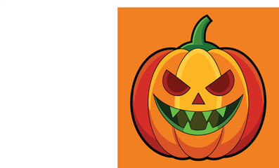 Cute Pumpkin Halloween vector Illustration
