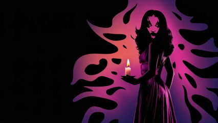 a captivating scene with a black and purple background