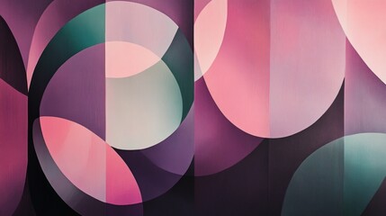 Obraz premium Geometric abstract wallpaper of a pill capsule, with angular forms in shades purple green 