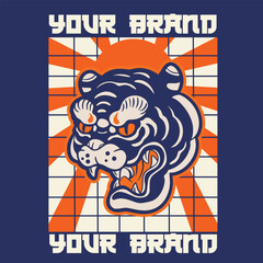 tiger head vector, tiger icon	
