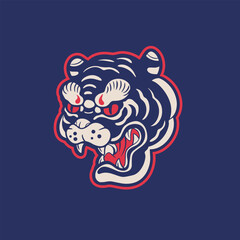 tiger head vector, tiger icon	
