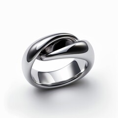Eternal Embrace: A polished silver ring, its band elegantly intertwined, symbolizes an unbreakable bond. 