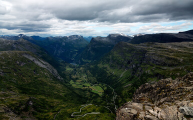View of the Geirangerfjord in Norway.