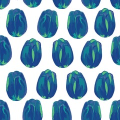 Seamless pattern with abstract floral shapes