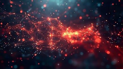 Obraz premium Complex Digital Networks and Data Flow Representation in Abstract Image