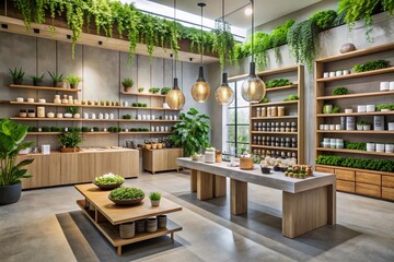 Serene Organic Emporium: Verdant, Earthy, Minimalistic, Warm Gray, Natural