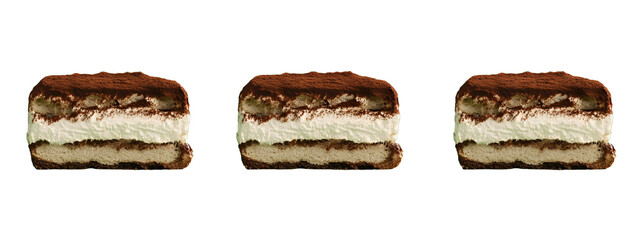 Tiramisu, each with layers of soft, espresso-soaked ladyfingers, creamy mascarpone cheese, and a dusting of fine cocoa powder