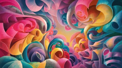  a mesmerizing abstract painting with a vibrant