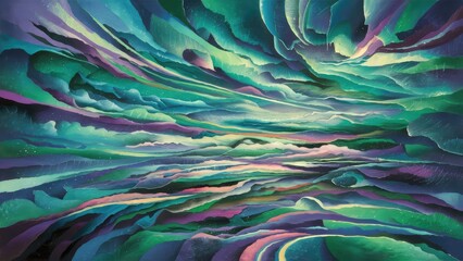 a mesmerizing abstract painting with a vibrant