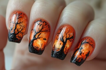 halloween nail decor 