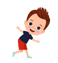 vector illustration of students in different postures