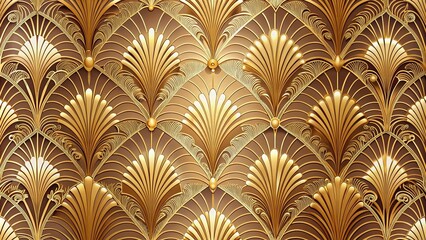 Vintage Hollywood Glamour: Satin-like sheen, Art Deco motifs, golden accents, luxurious, glamorous