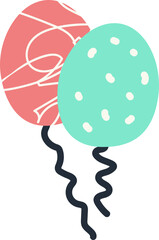 Abstract Scribble Balloon Party Icon