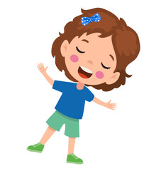 vector illustration of students in different postures