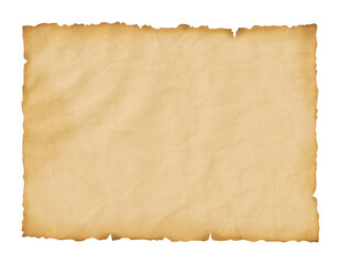 treasure map, paper scroll template, isolated, extracted on transparent background, png file