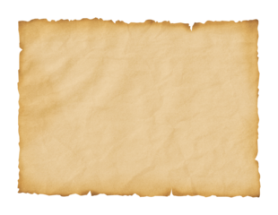 treasure map, paper scroll template, isolated, extracted on transparent background, png file