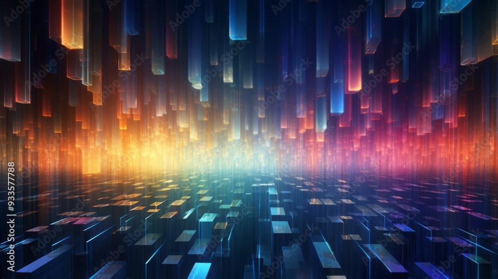 Canvas Prints dark red purple blue color light abstract pixels technology background. neural network ai generated 
