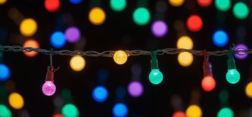 colorful christmas lights