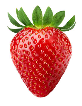 um morango isolado com fundo transparente