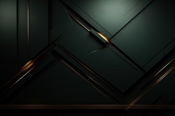 Abstract dark background with golden lines.