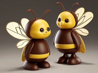Obraz premium bee and honey,bee cartoon