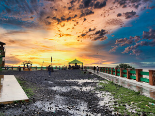 Picture of Chacha Kota view point at Banswara, Scenic view shot against beautiful sunset