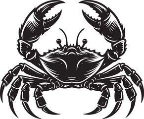 Sea crab silhouette illustration isolated on a white background