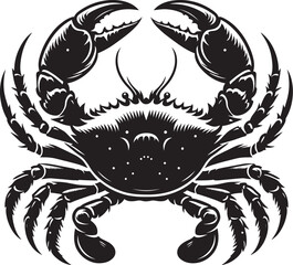 Sea crab silhouette illustration isolated on a white background