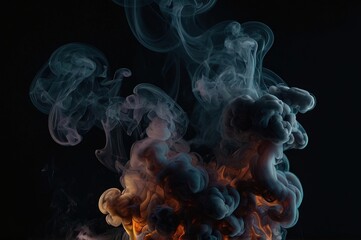 dark background with smoke, dark colors with smoke, smoke in the dark, dark banner