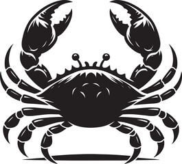 Sea crab silhouette illustration isolated on a white background