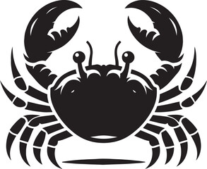 Sea crab silhouette illustration isolated on a white background