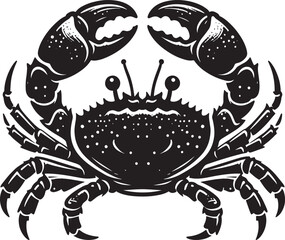 Sea crab silhouette illustration isolated on a white background