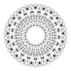 Silhouette of a mandala arts of vector illustration