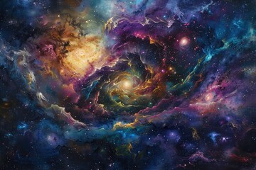 A Cosmic Tapestry of Nebulae, Stars, and Galaxies