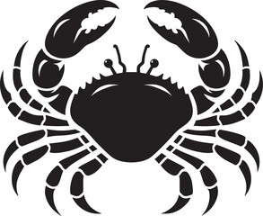 Sea crab silhouette illustration isolated on a white background
