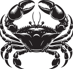 Sea crab silhouette illustration isolated on a white background