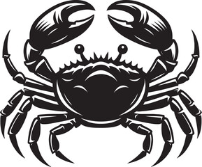 Sea crab silhouette illustration isolated on a white background