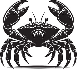 Sea crab silhouette illustration isolated on a white background