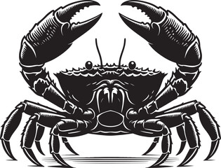 Sea crab silhouette illustration isolated on a white background © Md Hasan