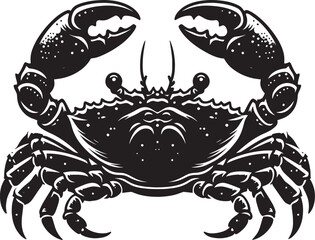 Sea crab silhouette illustration isolated on a white background